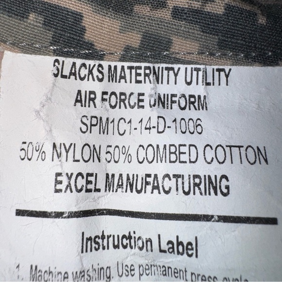 Military Women’s Maternity Pants Size 12R Camo Green Large Pockets Cotton/Nylon - Picture 8 of 10